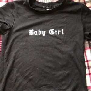 F21 “Baby Girl” Crop top